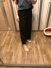 Pantalones de punto finos para mujer, pantalón suelto, de pierna ancha, cintura elástica, hasta el tobillo, talla grande, S-4XL