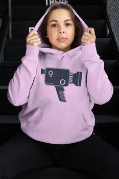 

Angemiel Wear Cinema Camera Pink Women 'S Hooded Sweatshirt