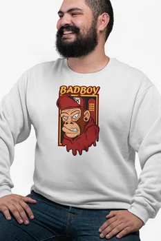 

Angemiel Wear Badboy Monkey White Men 'S Sweatshirt
