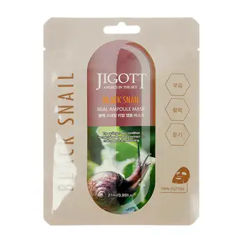 

Fabric mask jigott real ampoule mask black snail