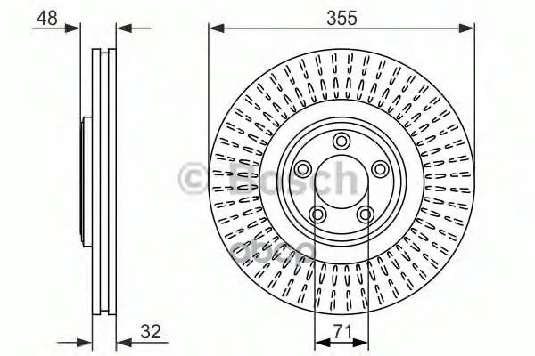 Тормозной Диск 0986479754 Bosch арт. 0986479754