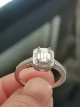 Realytrust-anillo de compromiso de Plata de Ley 925 con diamantes de Esmeralda, joyería de compromiso, para mujeres