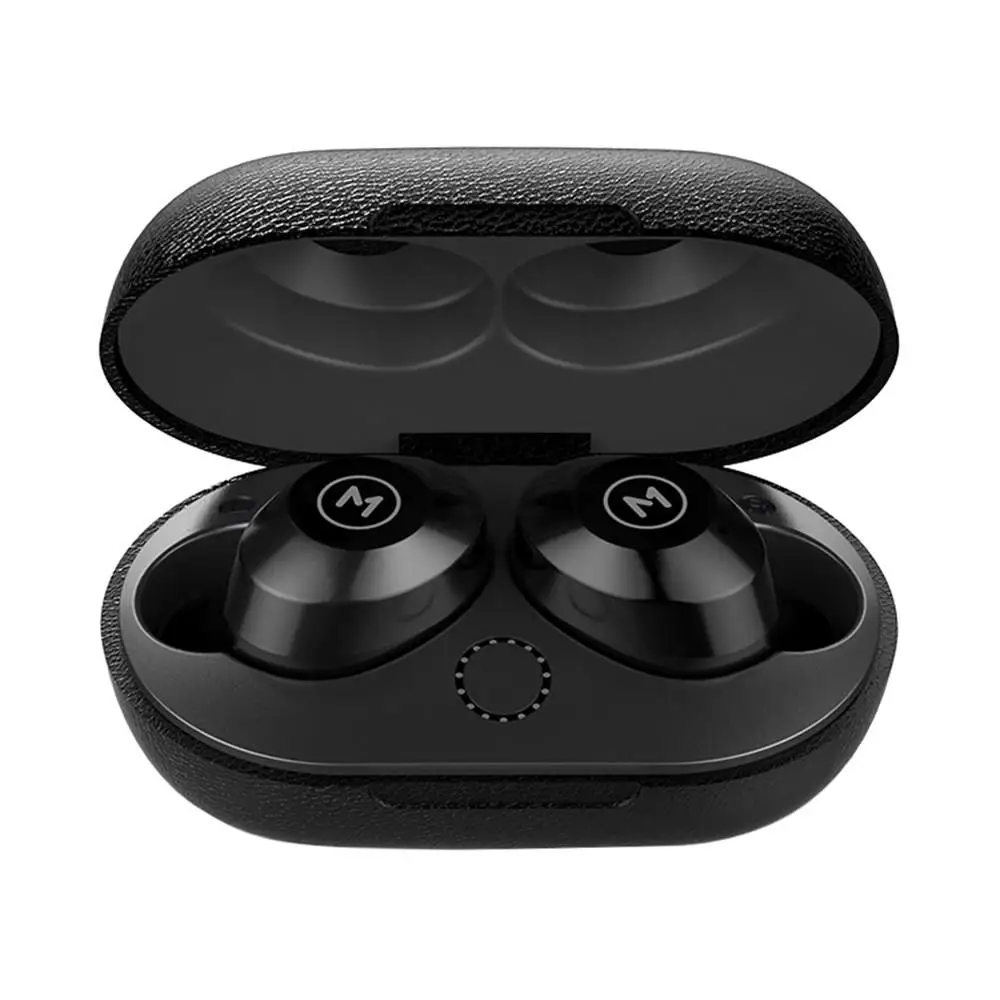 Makibes TWS IPX7 водонепроницаемые 9D стерео бас Bluetooth наушники, регулятор громкости Спортивные Беспроводные наушники с двойным микрофоном - Цвет: Black