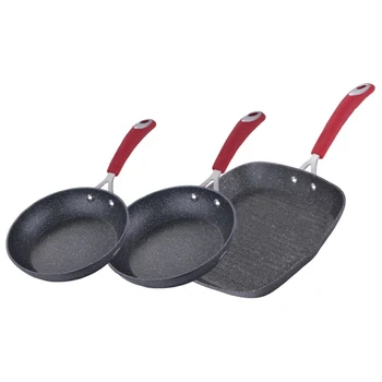 

Bh-1176 black stone touch line set of 3 pans