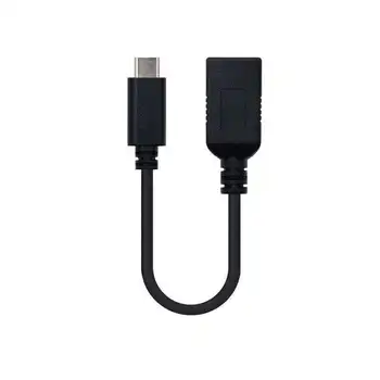 

Usb cord 3.1 gen1 5gps nanowire 10.01.4201-connectors usb Type-C male/usb type to-female 15cm-Black