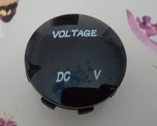 Voltímetro Digital para motocicleta, voltímetro Digital con pantalla LED, resistente al agua, Mini DC5V-48V redondo