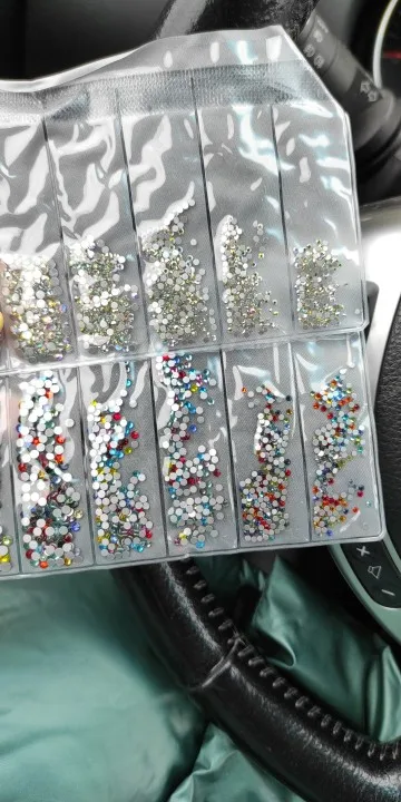 31 färger SS3-SS10 Blandningsstorlekar Kristallglas Nails Art Strass För 3D Nail Art Strass Dekoration Gems