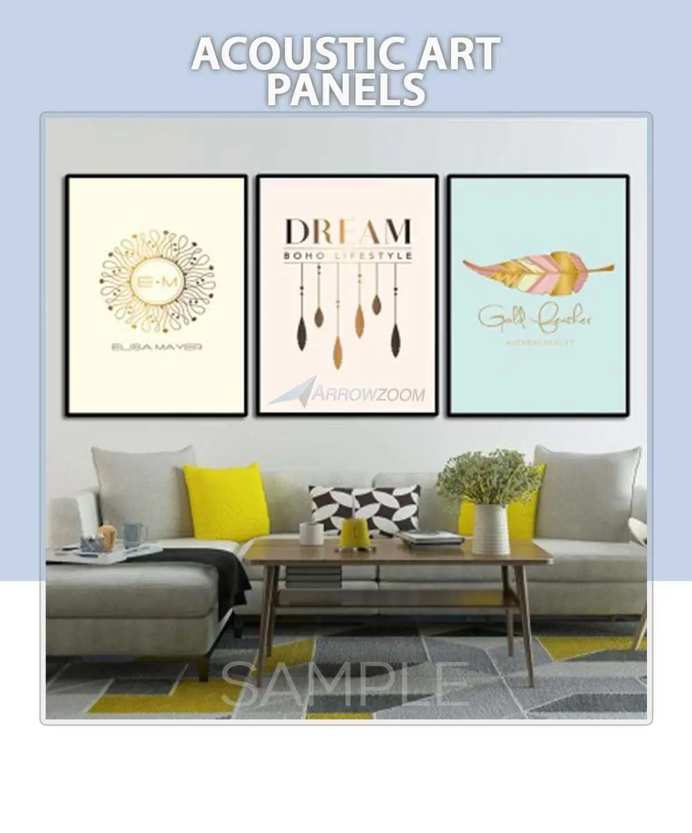 Arrowzoom 15 7x23 6 &quot3 шт. акустические панели из полиэстера для дома офиса гостиной