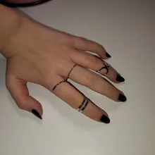 KISSWIFE-Juego de 8 anillos de color dorado para mujer, diseño redondo simple, hecho a mano, anillo geométrico, regalos de joyería para mujer