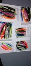 50 unids/lote 7cm 10cm suave señuelo para sábalo japonesa de silicona cebo mar gusano Swimbait Streamer de silicona atraer accesorio spinnerbait