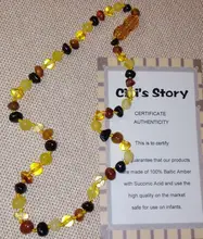 Collar de dentición hecho de ámbar báltico para el bebé - Simple de Paquetes - 3 Sizes - 10 Colors