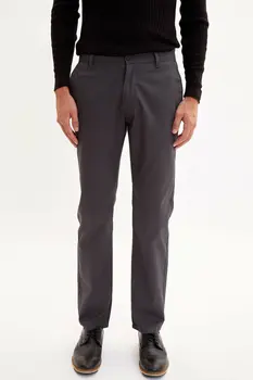 

DeFacto Man Spring Casual Pants Men Mid-waist Solid Color Long Pants Male Grey Khaki Bottoms Trousers-L5514AZ19AU