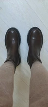 Chelsea Boots Platform Ladies Shoes Beautoday Women Round-Toe Ankle 02379 Elastic-Band