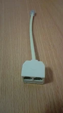 Divisor de teléfono RJ11 6P4C 1 adaptador macho a 2 hembra RJ11 a separador RJ11