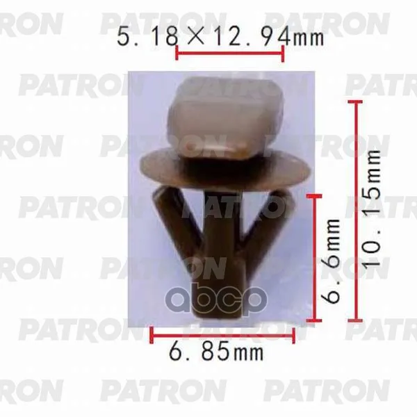 Зажим Пластиковый Hyundai, Kia, Mitsubishi Применяемость: Уплотнитель Капота PATRON арт. P37-0330