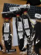 8-30 extensiones de cabello humano peruano liso, 3 mechones, no Remy, con cierre de encaje 4*4, mechones de tejido de doble trama con cierre