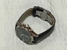 Correa de reloj con patrón de bambú, correa de reloj de cuero genuino con hebilla de mariposa de doble presión, accesorios de relojes de 12-24mm