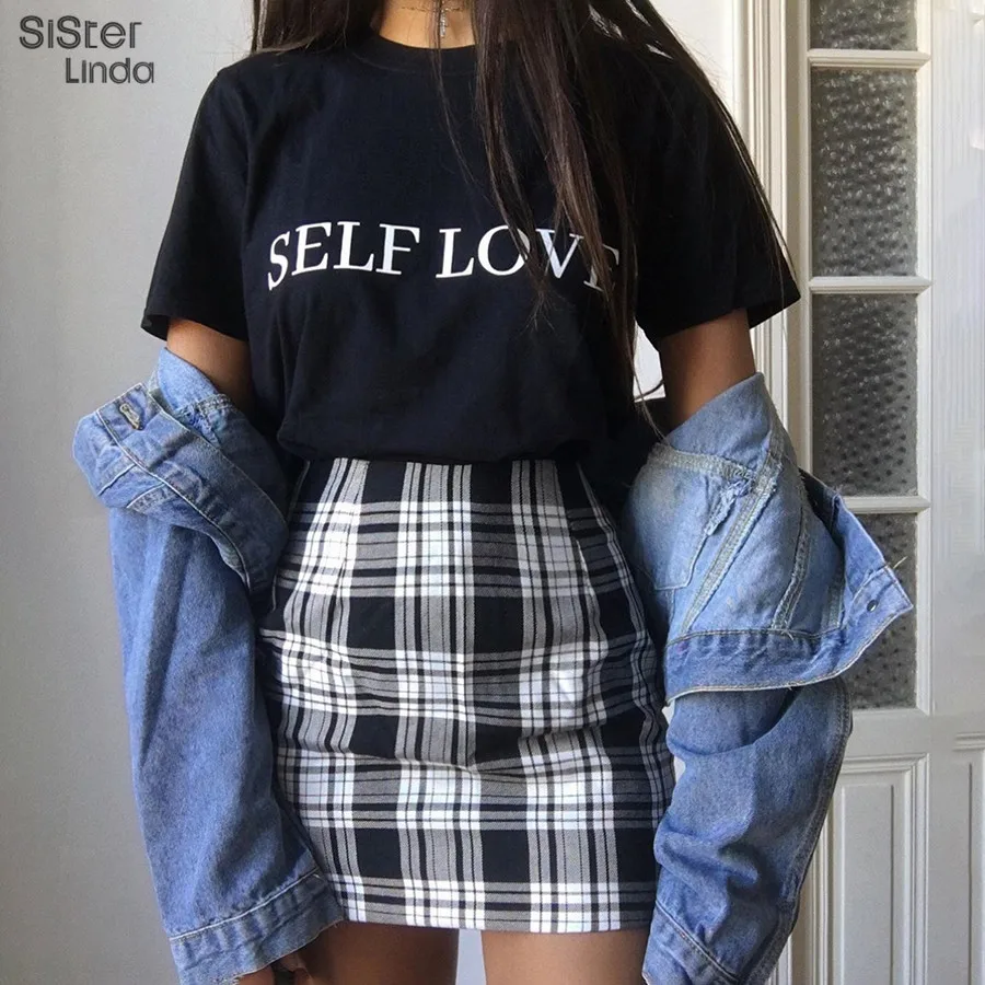 Sisterlinda Vintage Black Plaid Mini Skirt Women High Waist Mini Skirt Fashion Office Lady Party Side Zipper Skirts Mujer 2019