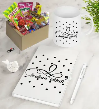 

Personalized Is Nostalgic Lezzetler Notebook Pen Mug Gift Set-4