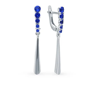 

Silver earrings with cubic zirconia sunlight sample 925