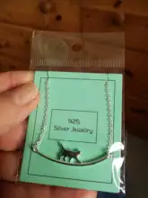 Collares de cadena de clavícula para gato, joyería de plata de ley 925 curvada con personalidad Simple, Animal bonito, para caminar, nueva moda, N090
