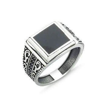 

Silver 925 Sterling Zircon Stone & Polyesterli Ring