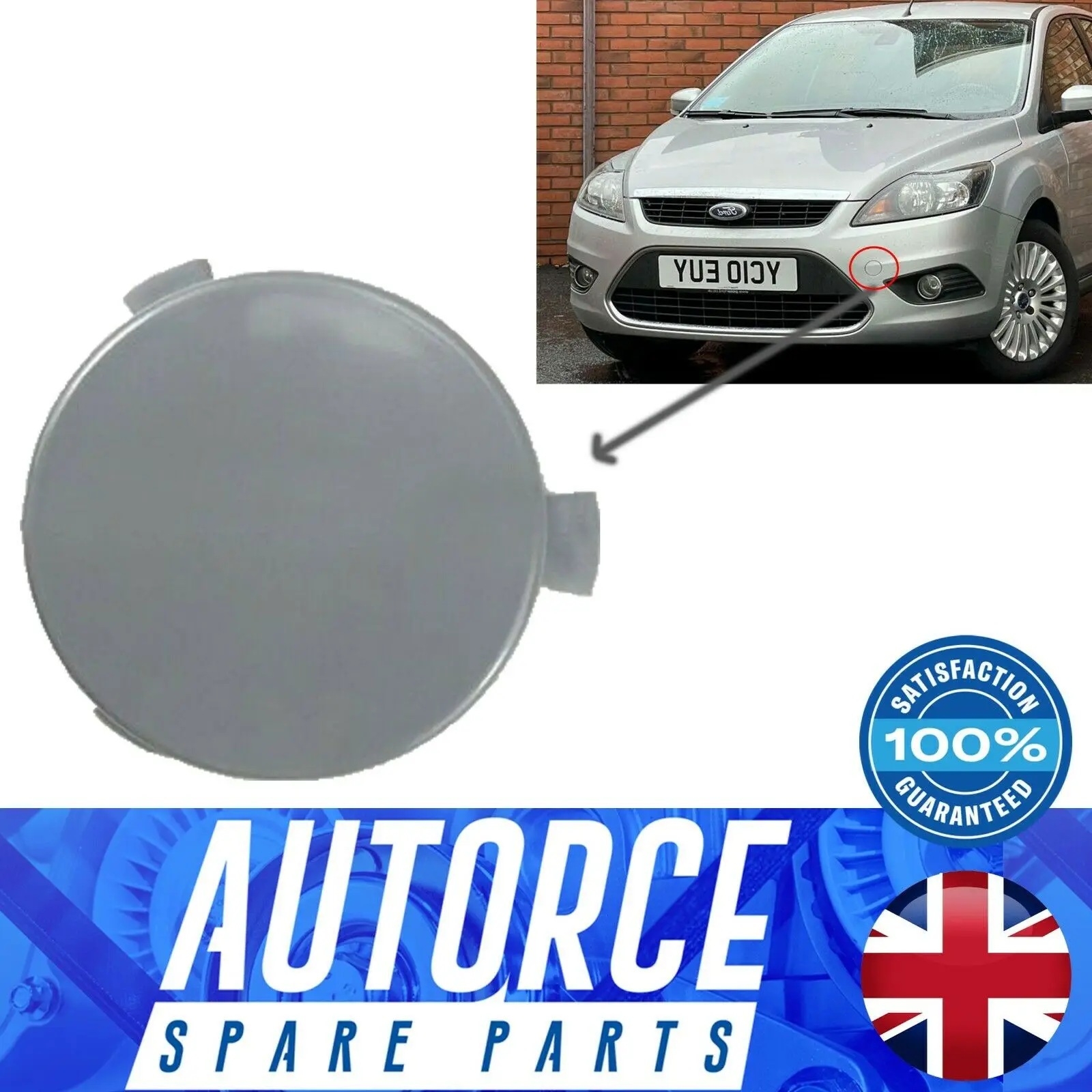 

Передний бампер, буксировочный крючок, накладка на глаза для FORD FOCUS MK2 07-11 1521645 / 8M51 17A989 AA