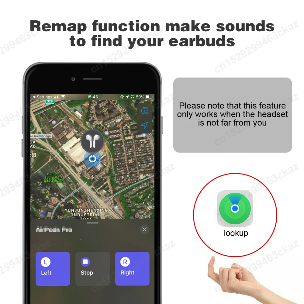 TWS Pro Белые/черные матовые беспроводные наушники Bluetooth с функцией изменения имени
