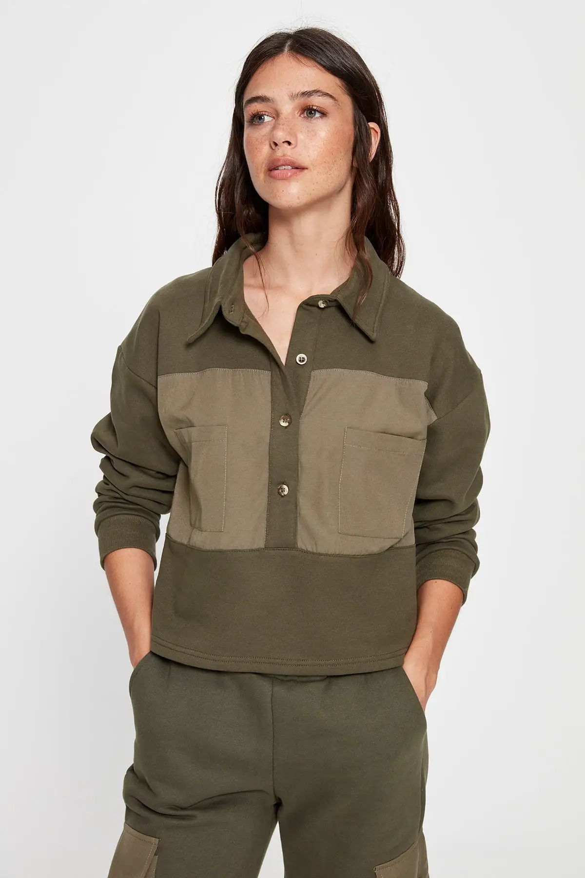 Trendyol тканые подробный трикотажная толстовка TWOAW20SW0484 |