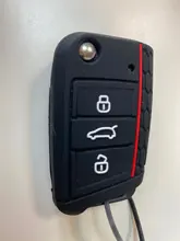 De silicona de control remoto de coche protege la cubierta set de fundas de piel para VW polo golf 7 MK7 para Skoda Octavia combi A7 para asiento Leon Ibiza CUPTRA