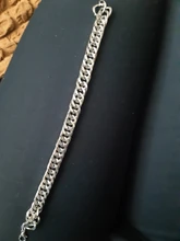 Pulsera de eslabones de cadena de acero inoxidable para hombre, brazalete de cadena de mano a la moda, brazalete Simple de joyería para regalo de novio