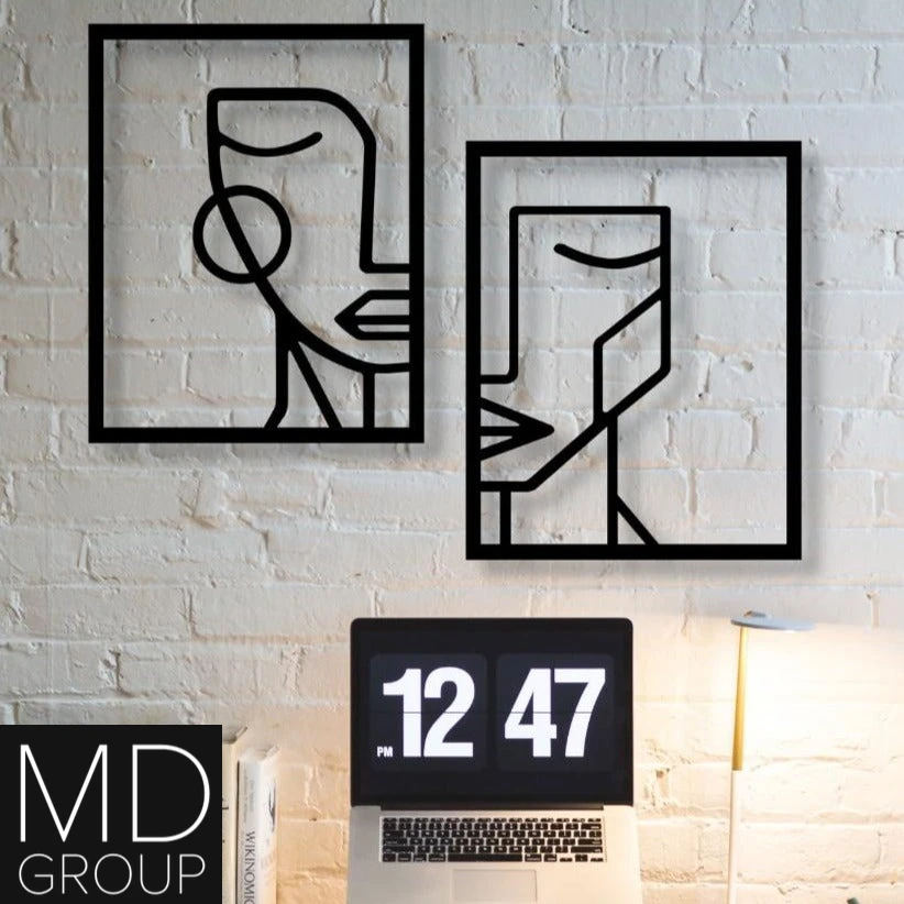 

Wooden Wall Art Decoration "Ancient Egypt Woman" 2 PCS Love Nordic Love Modern Creative Home Office Living Room Bedroom Kitchen