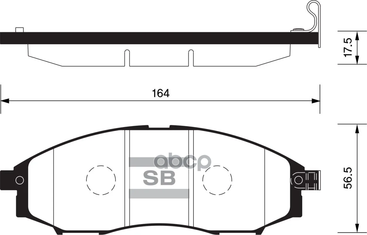 Колодки Тормозные Nissan Pick-Up 98- Передние Sangsin Brake Sp2078 Sangsin brake арт. SP2078
