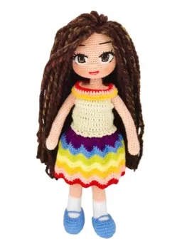 

Clothes Doll Vintage Amigurumi Organic Knitting Toy Baby Girl