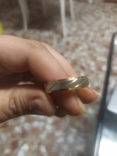 Auxauxme-Anillo de boda con diseño de onda dorada para hombre y mujer, sortija de compromiso con grabado de nombre de amantes de la boda