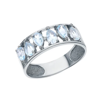 

Silver ring with Topaz and cubic zirconia sunlight sample 925
