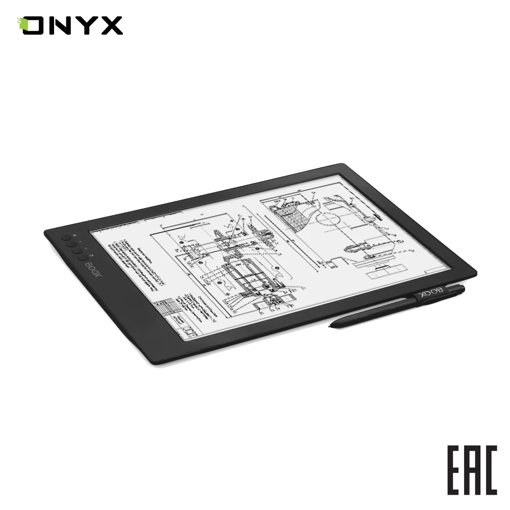 Электронная книга ONYX BOOX MAX 2 Сенсорный экран Большой Наличие Wi Fi Поддержка MP3