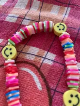 Go2Boho-cadena para la muñeca para mujer, soporte para teléfono, cadenas telefónicas de playa, correa de fruta, arcilla polimérica colorida, cordón de cuentas Heishi