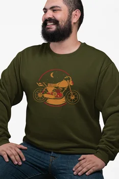 

Angemiel Wear Night Motorcycle Green Men 'S Sweatshirt