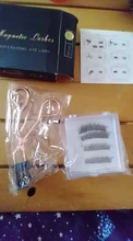 LEKOFO-pestañas postizas magnéticas 8D, conjunto de 5 pestañas de visón gruesas de imitación, magnéticas, naturales, pinzas, 2 pares