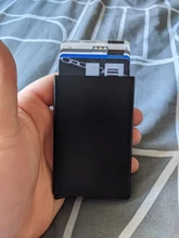 Tarjeta de Crédito titular hombres Slim Anti proteger viajes tarjetero ID mujeres Rfid cartera Metal caso Porte carta