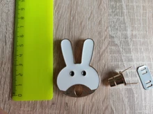 Cierre con forma de conejo, cierre giratorio, herrajes metálicos para bolso de bricolaje, gran oferta