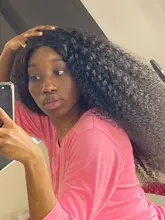 RESHINE-Peluca de pelo rizado de Mongolia, cabello humano con encaje frontal 13x4, 180%, 13x6, cierre de encaje rizado, prearrancado