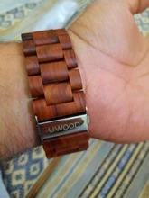 Uwood-relojes de madera para hombre, reloj de pulsera de madera de bambú, correa de madera, reloj de cuarzo, Regalo para marido, Masculino
