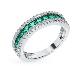 

Silver ring with cubic zirconia sunlight sample 925