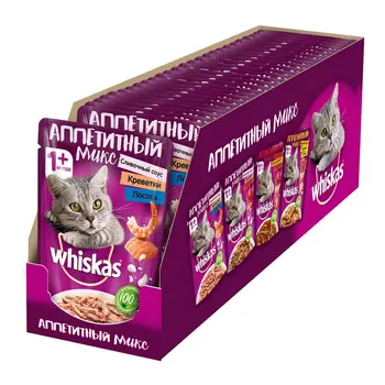 

Whiskas spider for cats (cream soup 85 g.), Salmon, 24 * 85 g.