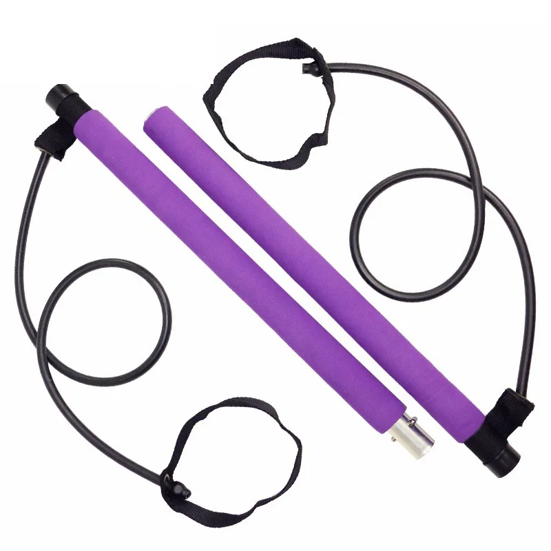 Yoga Gym Body Abdominal Resistance Bands for Pilates Exercise Stick Toning Bar Fitness Rope Puller | Красота и здоровье