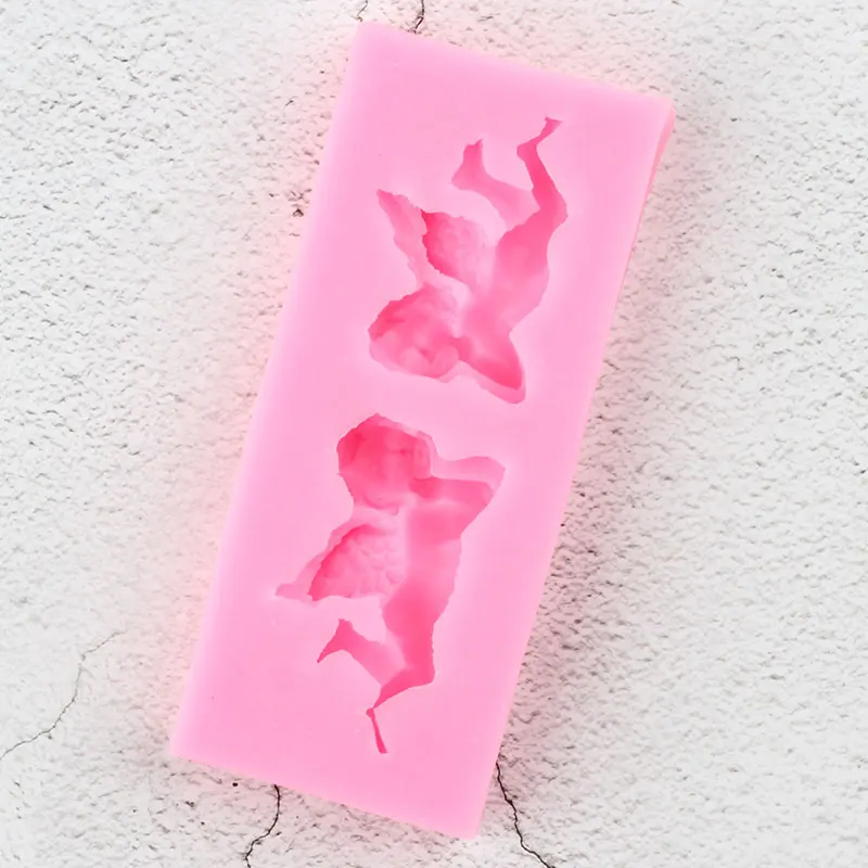 3D Angel Silicone Mold DIY Party Cupcake Topper Fondant Cake Decorating Tools Candy Chocolate Baking Molds Soap Resin Clay Mould