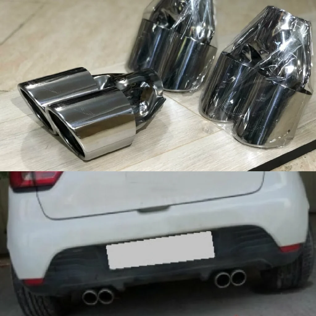 

Выхлопная труба для Renault Clio 4 MK4, тип двойной выхлопной трубы из нержавеющей стали, 80 мм