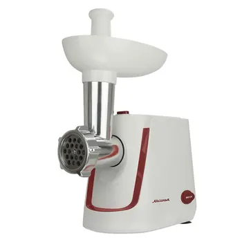 

Electric meat grinder ks-2000w, 100 kg/h, metal auger, reverse, white with red